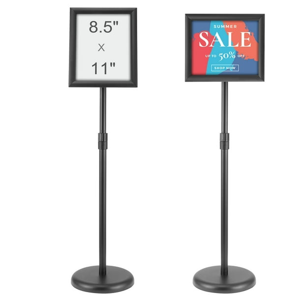 VEVOR Pedestal Sign Holder, 8.5 x 11 Inch Vertical and Horizontal