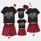 thumbnail image 1 of Pijama navideño a juego para toda la familia, conjunto de ropa de dormir con gorro luminoso y eslogan, color negro, 2023, 1 of 4