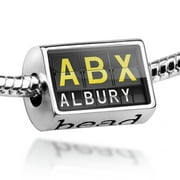 Bead ABX Airport Code for Albury Charm Fits All European Bracelets