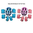 thumbnail image 3 of Advancent Protector de patinaje sobre ruedas de 7 piezas, conjunto de casco para niños pequeños, forro de alta densidad, rodilleras ligeras, patinar Azul, 3 of 6