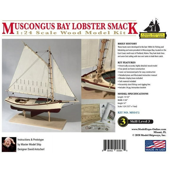 Model Shipways MS1472 Muscongus Bay Lobster Smack