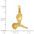 thumbnail image 4 of Real 14kt Yellow Gold Polished 3-D Propeller Pendant; for Adults and Teens; for Women and Men, 4 of 5