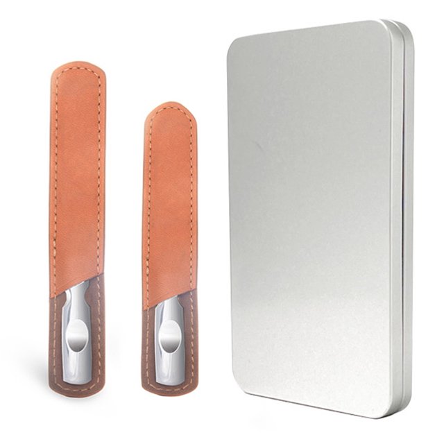 Limes à Ongles en Acier Inoxydable Double Face pour Femmes et Hommes, Filet de Manucure Réutilisable pour Ongles Naturels, Idéal pour Maison Salon Ou Voyage