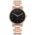 thumbnail image 3 of Reloj de cuarzo con correa de acero para hombre y mujer, sencillo y moderno, con agujas luminosas, 3 of 6