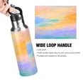 thumbnail image 4 of 600ml Vacuum Insulated Sports Water Bottle with Foldable Straw Stainless Steel Portable Thermos Cup Sky with Sunset, 4 of 7