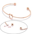 thumbnail image 1 of Pulsera de nudo de amor de acero inoxidable de 2 mm de espesor, pulsera abierta en forma de corazón, pulsera con nudo, brazalete, joyería, 1 of 1
