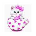 thumbnail image 2 of Gato de dibujos animados DIY 5D diamante pintura para niños Rosado Hugo Kit de pintura de diamantes, 2 of 8