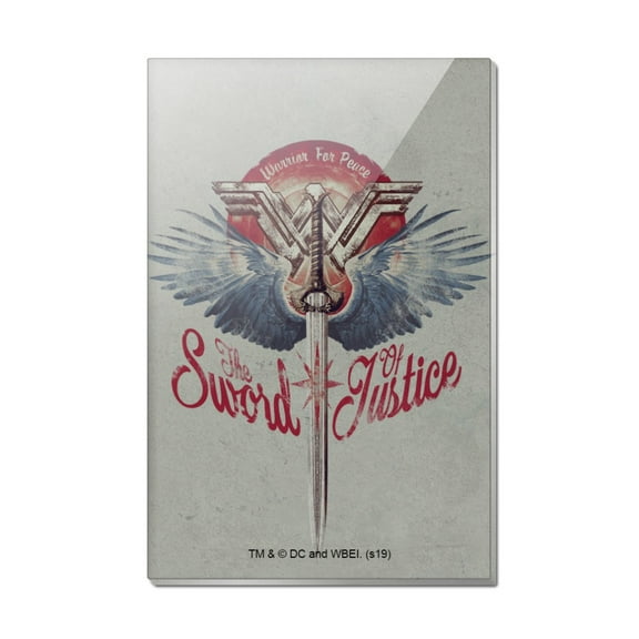 Wonder Woman Movie Sword of Justice Rectangle Acrylic Fridge Refrigerator Magnet