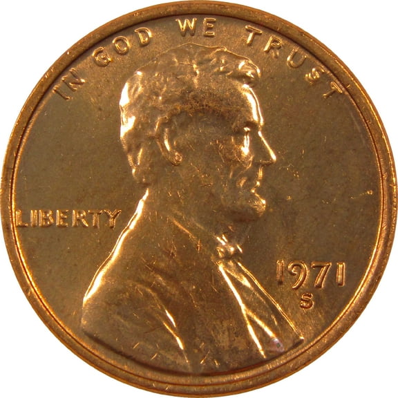 1971 S Lincoln Memorial Cent BU Uncirculated Penny 1c Coin