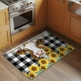 thumbnail image 3 of Bathroom Rugs 2x3 Ft, Farmhouse Cow Non Slip Area Rugs for Kitchen Bedroom Entryway, Vintage Country Sunflower Black Buffalo Plaid Washable Carpet Runner Rug Floor Mats for Bedroom Home Decor, 3 of 9
