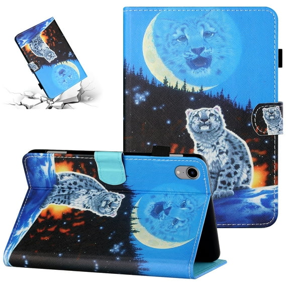 SaniMore Wallet Case for iPad 10th Generation 10.9" 2022, Auto Wake/Sleep PU Leather Case Shockproof TPU Shell Painted Magnetic Clasp Card Slot Pen Holder Anti-slip Strip Stand Drop-proof Case,
Tiger