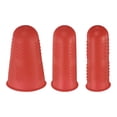 thumbnail image 1 of Uxcell 9Pcs Protectores de dedos de goma de silicona 3 tamaños rojo, 1 of 6