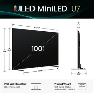 Hisense 100" Class U75QG Series Mini-LED 4K UHD Google Smart TV 100U75QG