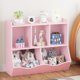 thumbnail image 1 of Qinaqin Organize en Style 3-Tier de Profundidad Madera Toy Almacenamiento con 5-Section Bookshelf Ideal Gabinete para Guardería Playroom o Dormitorio Rosa Finish, 1 of 7