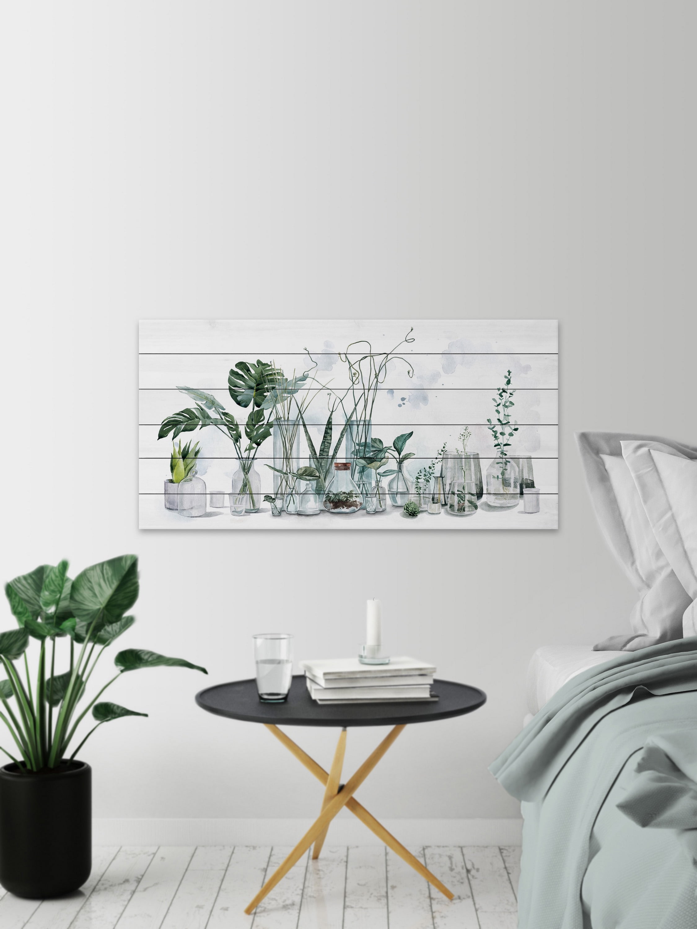 Marmont Hill Indoor Houseplants White Wood Wall Art
