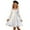 C109/White, variant on Afdoent Girls Fashion Dresses Summer Girls Square Neck Flutter Sleeve Dress With Ruffle Hem Elegant Flared A Line Long Gown For And Party Wear 3-4 Years