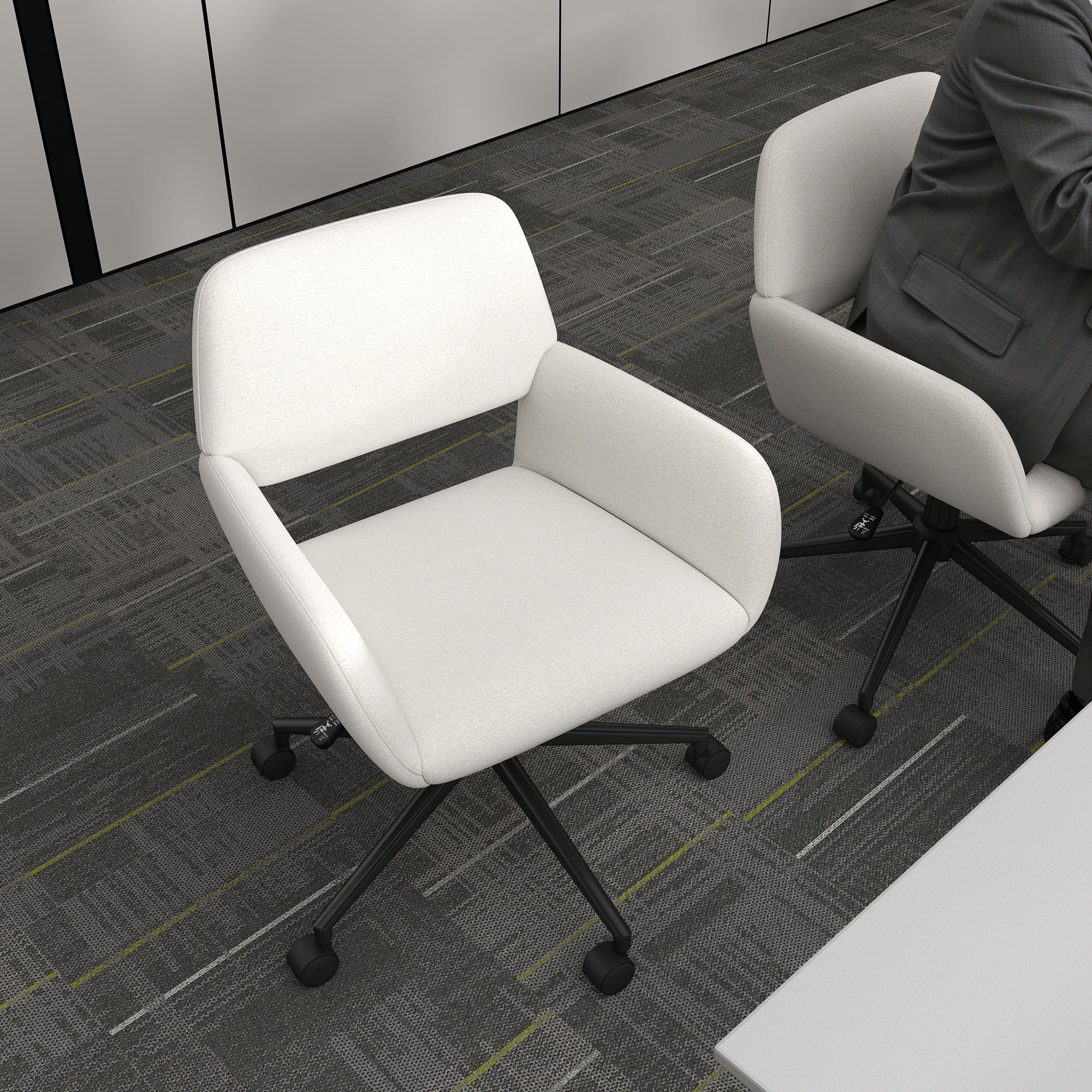 Homy Casa Ergonomic Task Chair, Fabric Office Chair with Adjustable ...