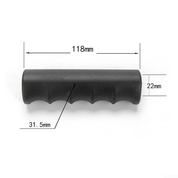 Arkzeo 2Pcs Wheelbarrow Rubber Handles, Round Tubes Black Replacement Universal Handles 118 x 22mm
