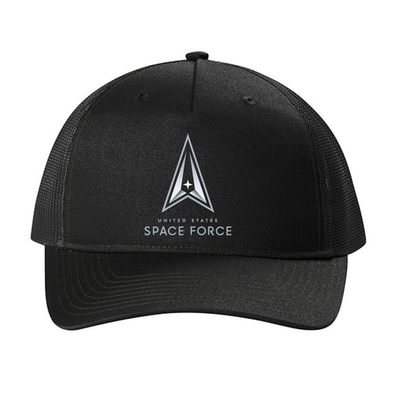Space Force Delta Logo 5 Panel Printed Trucker Cap