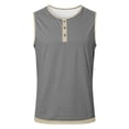 thumbnail image 4 of uikmnh Tank Tops Men Linen Button Up Sleeveless Tank Top for Casual Everyday Wear and Versatile Layering Size:L, 4 of 5