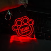Custom Acrylic LED Dog Tag Pet Night Walk Safety Light Personalized Pet Name Laser Engraved