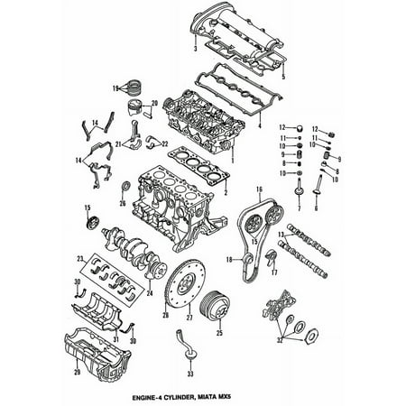Genuine OE Mazda Valve Cover Gasket - BP8J-10-235