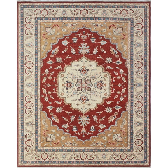 Aria Yasen Red-Rust/Ivory Rug, 9'0" x 11'8"