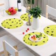 thumbnail image 6 of Yellow Triangle Dots 4-Piece 15.4in Heat-Proof PVC Plate Mats, Easy Cut and Clean for Family Use, 6 of 7