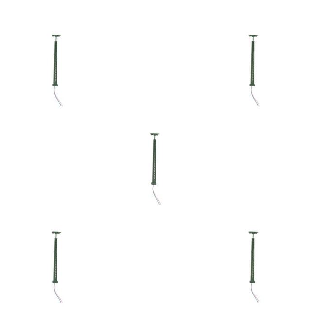Youkk Model Railway Lamp for Micro-Landscape Props LED Metal Lamppost Decoration Ladder Streetlights Architectural Sand Accessories Green(White Light) 5Set