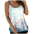 thumbnail image 1 of NIEWTR Womens Tankini Top Crew Neck Swimsuits Modest Tummy Control Bathing Suit Spaghetti Straps Swim Tank Top(Light Pink,2XL), 1 of 5
