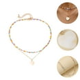 thumbnail image 3 of 1 Set Collier de Style Bohème Clavicule Correspondant Bijoux Collier en Alliage Perlé Choker, 3 of 9