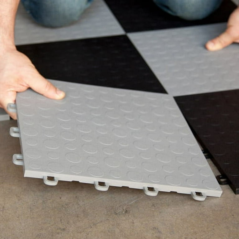 BlockTile Modular Interlocking Garage Floor Tiles, Set of 30 (12 BlockTile Modular Interlocking Garage Floor Tiles, Set of 30 (12