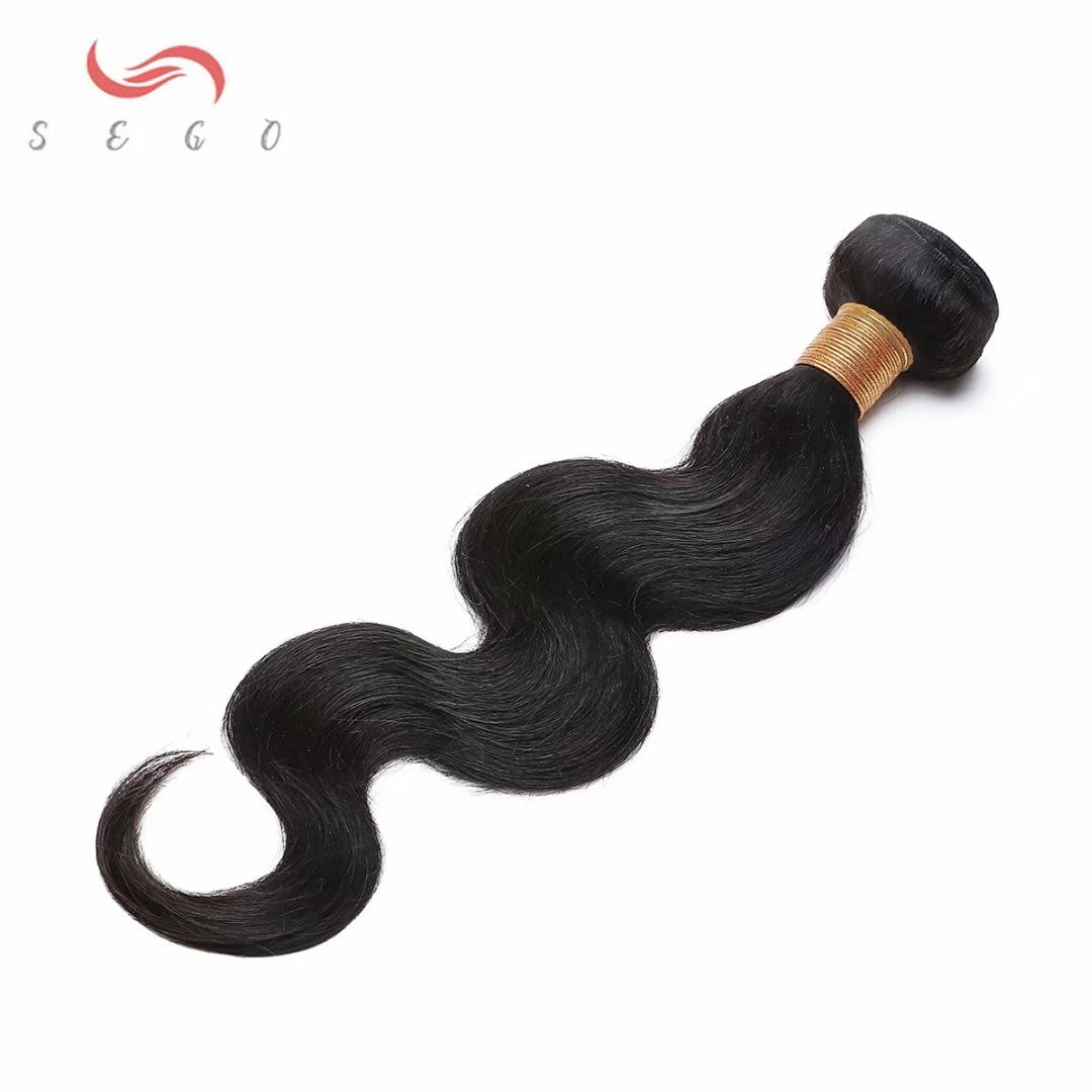 SEGO Brazilian Straight Human Hair 1 Bundles Straight Loose Wave 100% Unprocessed Virgin Hair Kinky Curly Hair Extensions Natural Black