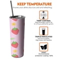 thumbnail image 6 of 20 OZ Tumbler Strawberry Insulated Coffee Mug with Lid and Straw,Stainless Steel Vacuum Insulated Insulated Tumbler Gifts for Fathers Husband, 6 of 7