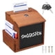 thumbnail image 1 of OKYMOTOR Caja de Sugerencias con Ranura y Candado, Caja de Donación de Madera con 10 Tarjetas de Sugerencia y 3 Bolígrafos Borrables, 8.11 X 6.5 X 7.76in, 1 of 1