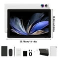 thumbnail image 3 of 11 inch Tablet Android 14 Octa-Core, 14GB RAM+64GB ROM (TF 1TB), 6800mAh, Widevine L1, WiFi 6, 8 in 1 Tablet with Keyboard, Mouse, Protective Case, Stylus, Headset, Charger- White, 3 of 9