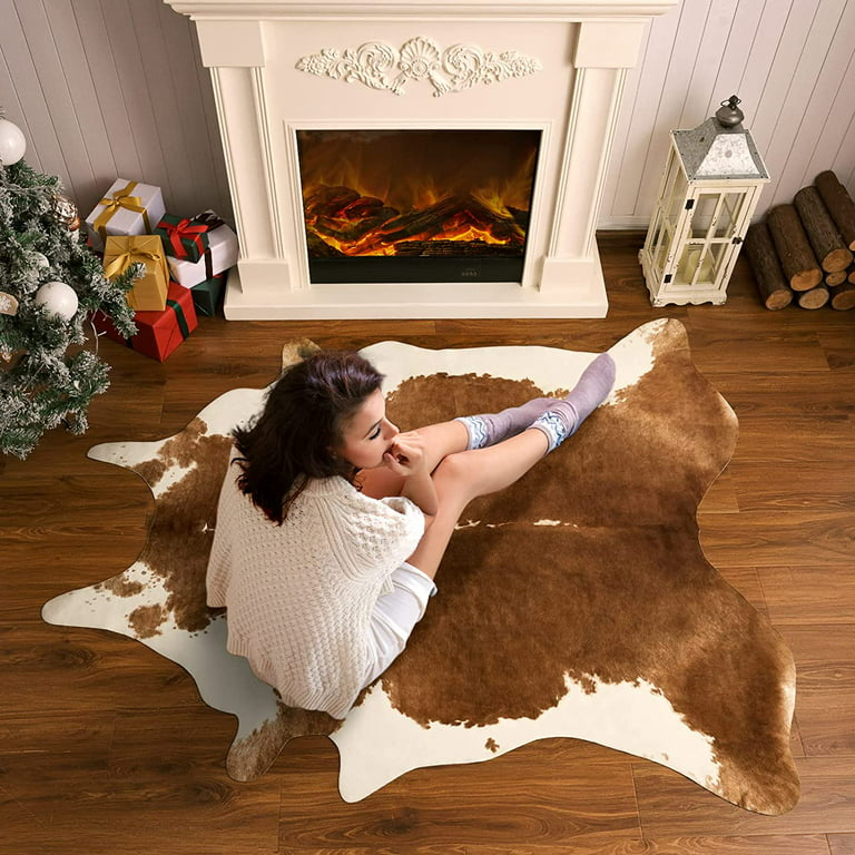 Cowhide Carpet Cow Print Rug American Style For Bedroom Living