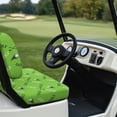 thumbnail image 6 of Pzuqiu Green Golf Ball & Club Print Golf Cart Seat Cover Set - Breathable Stretchable Protector - Fits Most 2-Seater Carts, Perfect Golf Gift, 6 of 9