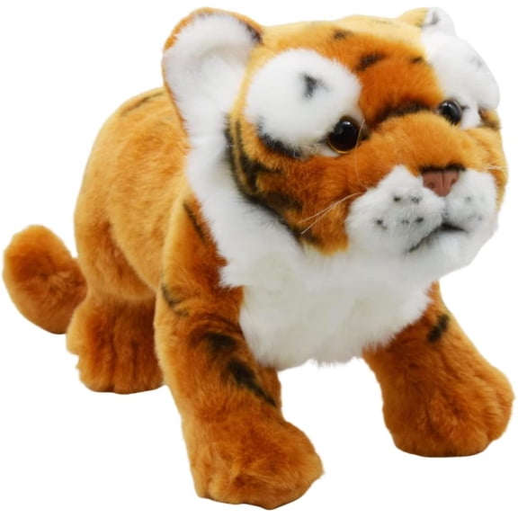 Realistic Tiger Stuffed Animal Plush Toy, Lifelike Animal Plushies, Simulation Animals Doll