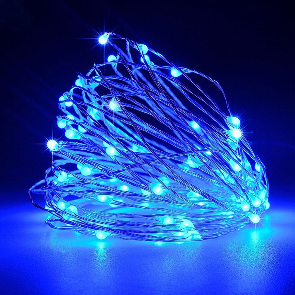 RisingPro 2/3/5/10M Copper Wire Battery Operated LED Fairy String Light for  Xmas Party