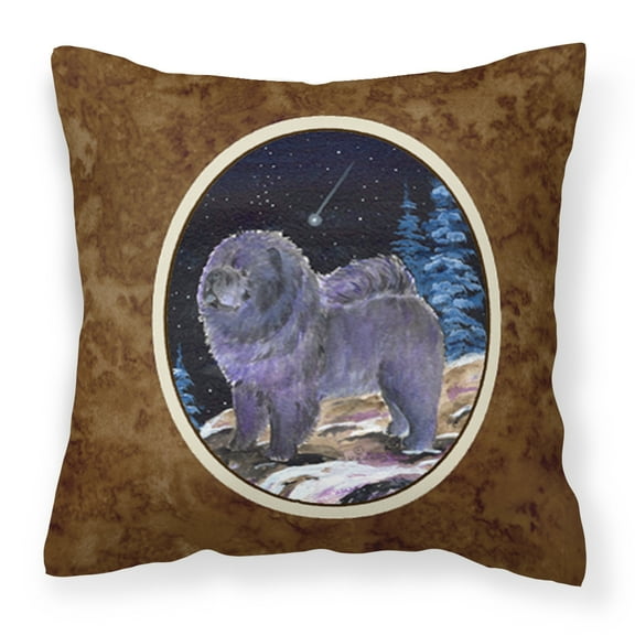Carolines Treasures SS8456PW1414 Starry Night Chow Chow Fabric Decorative Pillow, 14Hx14W, multicolor