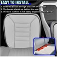 thumbnail image 6 of Car Seat Cushion Pad, 20''×18'' Comfort Car Seat Protector with 1.2" Thick Memory Foam, Driver Seat Cushion Auto Seat Cover with Non-Slip Bottom for Car, Home and Office Chairs (Grey), 6 of 11