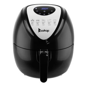 Huge Screen - Electric Air Fryer 5.6 QT Huge Capacity with Touch Screen Technology, Button Guard & Detachable Basket Computer Model Black US Plug 120V 1800W