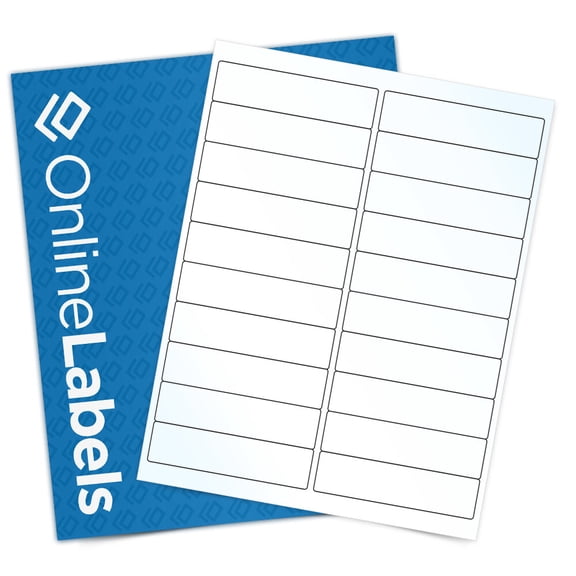 OnlineLabels 4" x 1" Rectangle Labels - Clear Gloss Inkjet - 10 Sheets, 200 Labels