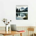 thumbnail image 2 of JRXY Nature Landscape Canvas Wall Art: Modern Lake Scene Picture Print Vertical Misty Forest Mountain Painting Artwork Decor for Living Room Bedroom Office 12x16 in, 2 of 4