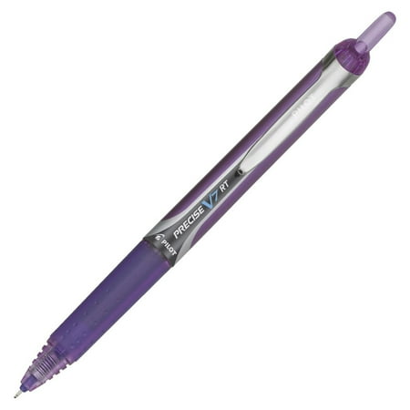 PILOT 089423 V7 Rt Liquid Ink Retractable Rollerball Pen, 0.7 Mm. Fine Tip, Purple Ink - Barrel