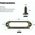 thumbnail image 4 of Vintage Style Label Holder, Minimalist Design Metal Library Card Tag Label Holder for Drawers Cabinets, Antique Bronze Finish, Recyclable for Multiple Uses, 50Pcs, 4 of 5