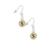 thumbnail image 3 of Delight Jewelry Goldtone Disc 1/2'' - Symbol - Dollar Sign - $ - Silver tone Infinity French Earrings, 3 of 4