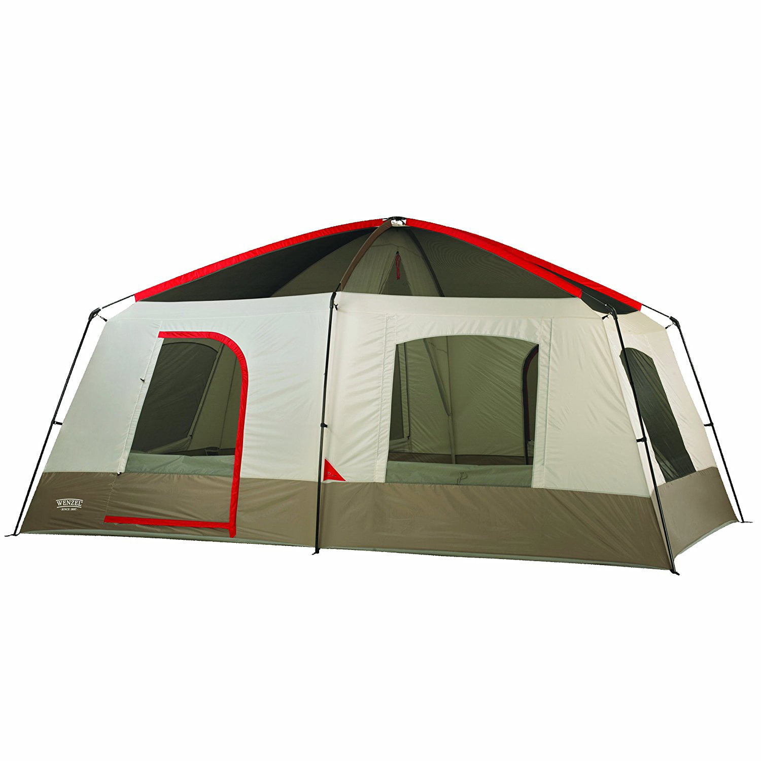 Timber Ridge Large Family Tent 10 Person 3 Seasons for Camping with Carry Bag and Rain Flysheet 2 Rooms 