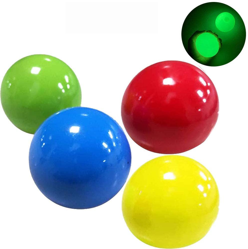 Details about   4/8 PCS Sticky Globbles Ball Stress Toy Fluorescent Sticky Wall Target Toys Gift